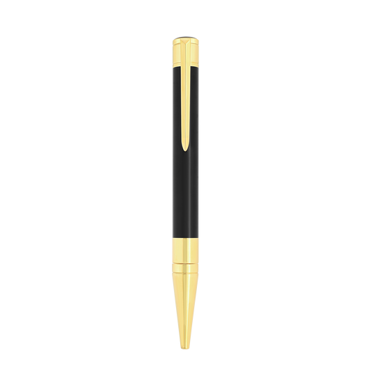 S.T. Dupont Initial Ballpoint Pen Black Lacquer Golden