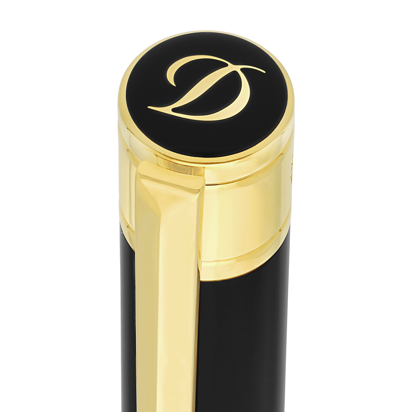 S.T. Dupont Initial Ballpoint Pen Black Lacquer Golden — detail view