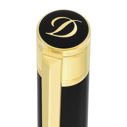 S.T. Dupont Initial Ballpoint Pen Black Lacquer Golden — detail view
