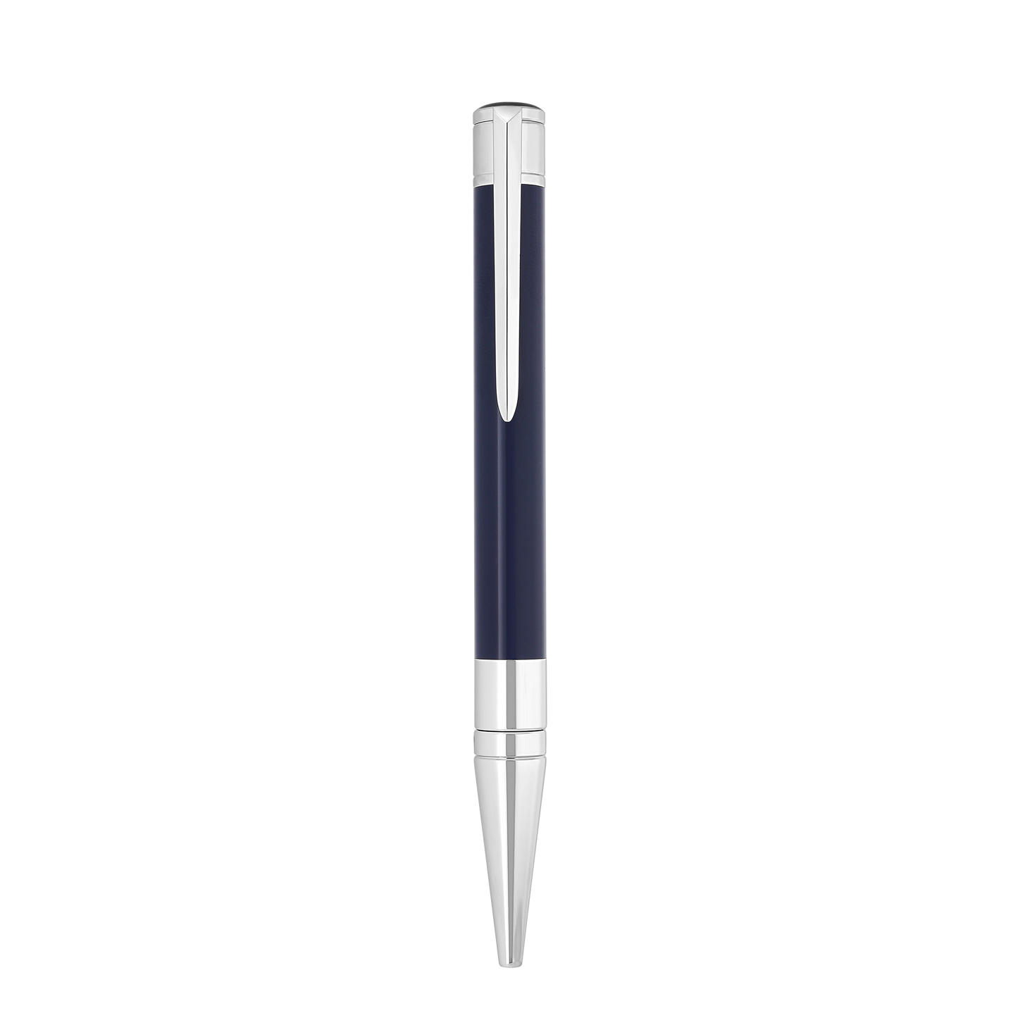 S.T. Dupont Initial Ballpoint Pen Blue Lacquer Chrome