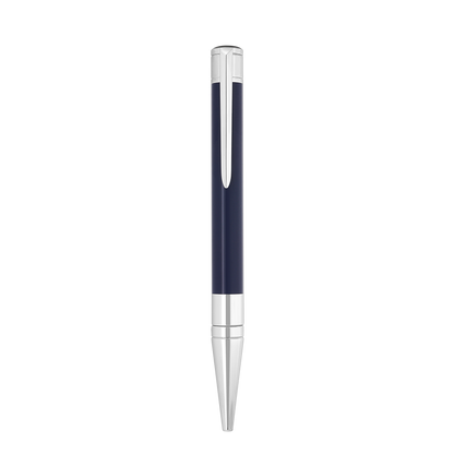 S.T. Dupont Initial Ballpoint Pen Blue Lacquer Chrome