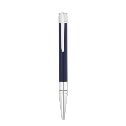S.T. Dupont Initial Ballpoint Pen Blue Lacquer Chrome