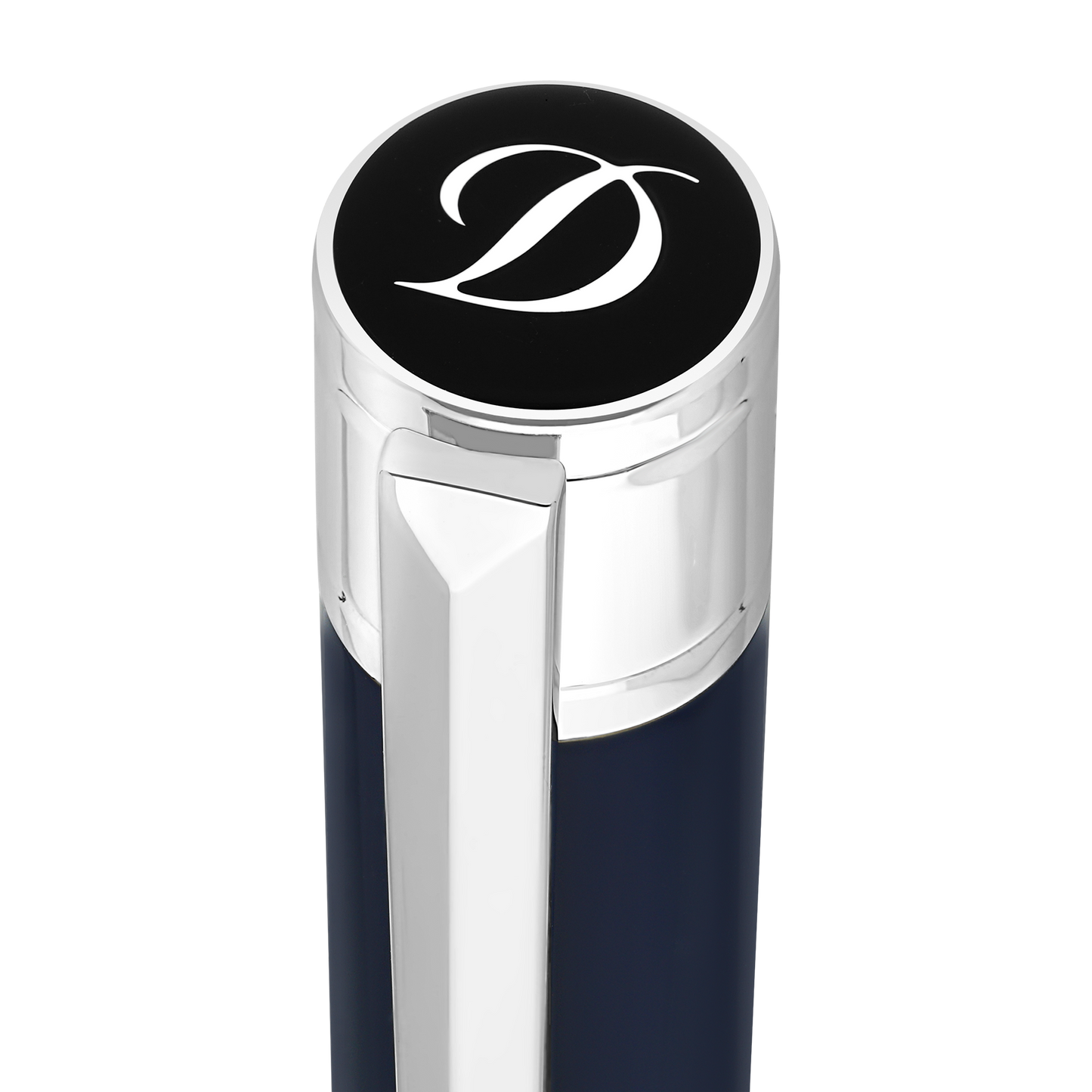 S.T. Dupont Initial Ballpoint Pen Blue Lacquer Chrome — detail view