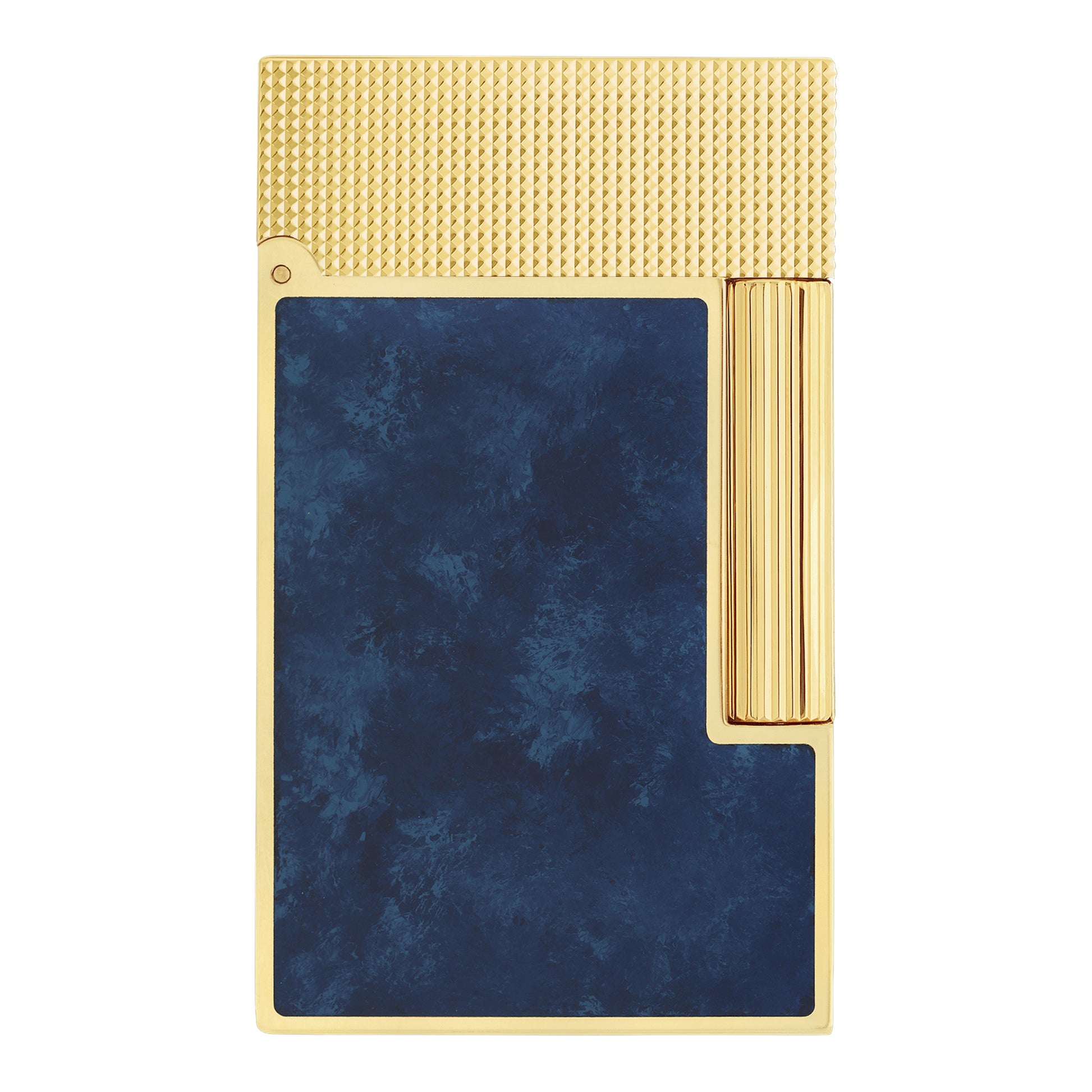 S.T. Dupont Ligne 2 Lighter — Cling Popote Blue & Yellow Gold