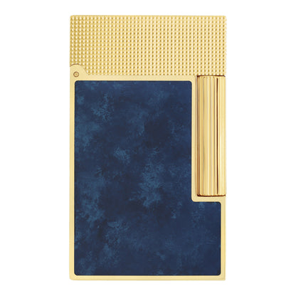 S.T. Dupont Ligne 2 Lighter — Cling Popote Blue & Yellow Gold