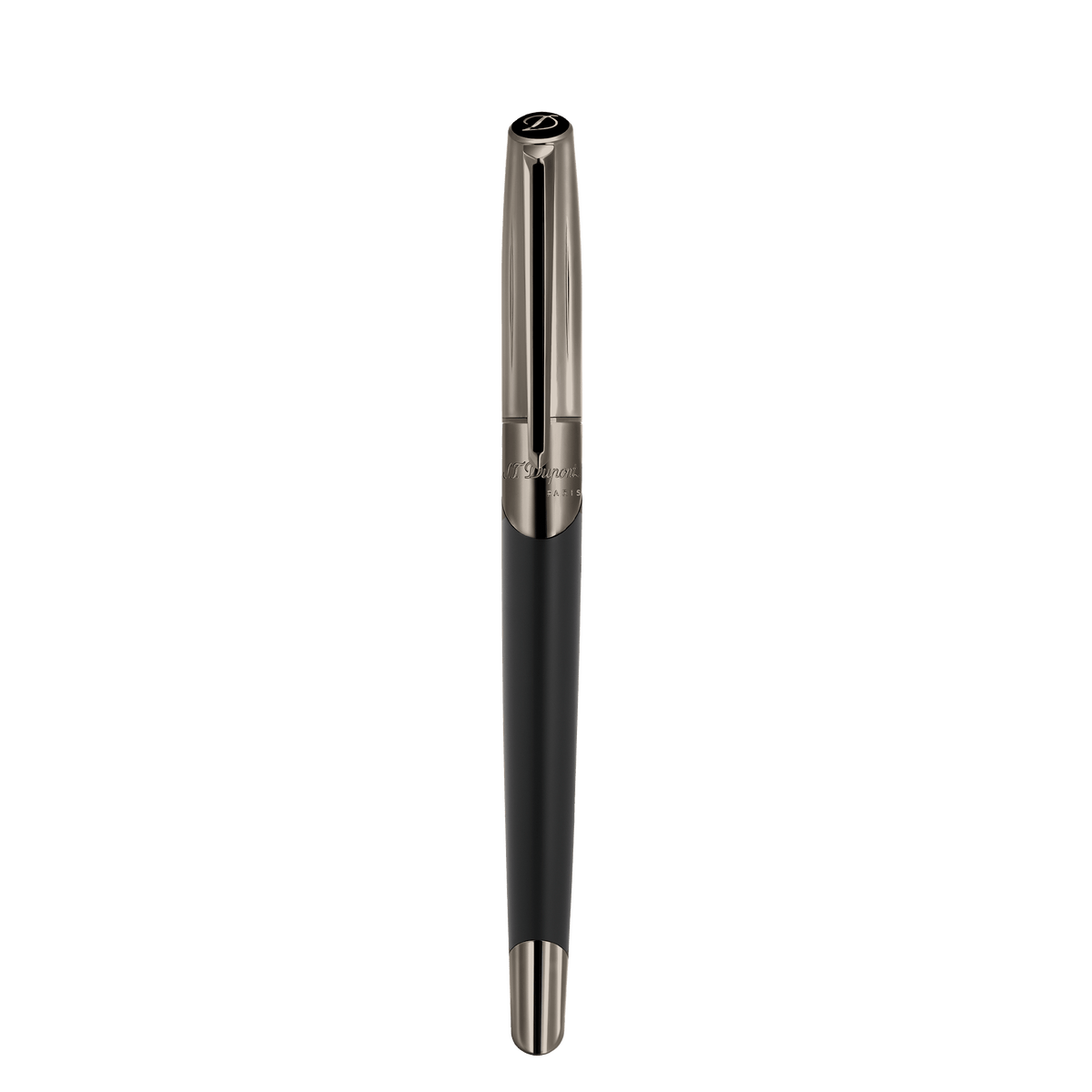S.T. Dupont Fountain Pen Gunmetal Matte Black — angle view