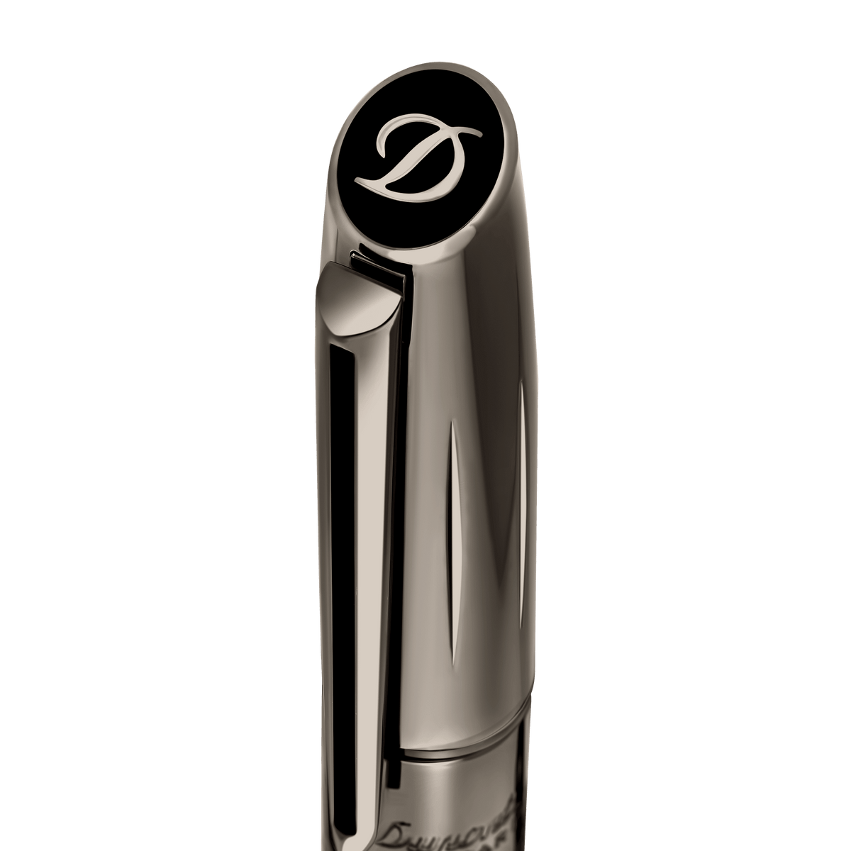 S.T. Dupont Fountain Pen Gunmetal Matte Black — detail view