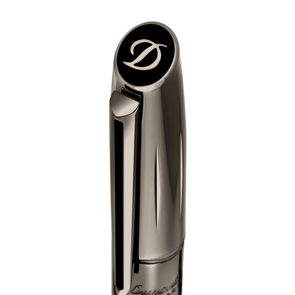 S.T. Dupont Fountain Pen Gunmetal Matte Black — detail view