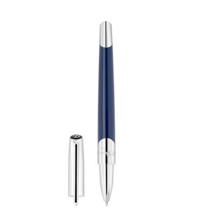S.T. Dupont Rollerball Pen Silver Blue Navy
