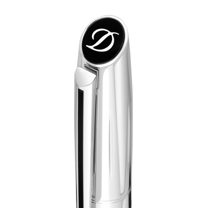 S.T. Dupont Rollerball Pen Silver Blue Navy — detail view