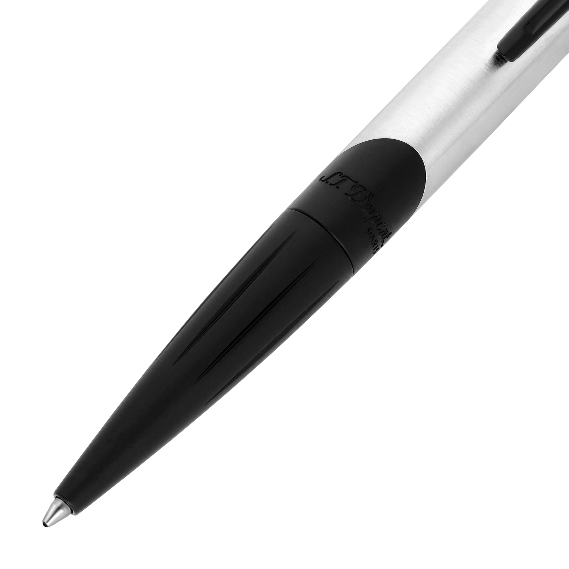 S.T. Dupont Defi Millennium Ballpoint Pen Chrome Black — alternate view