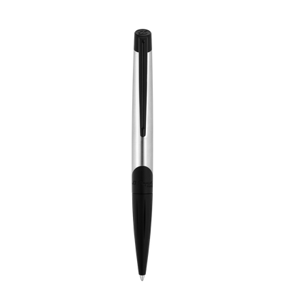S.T. Dupont Defi Millennium Ballpoint Pen Chrome Black — angle view