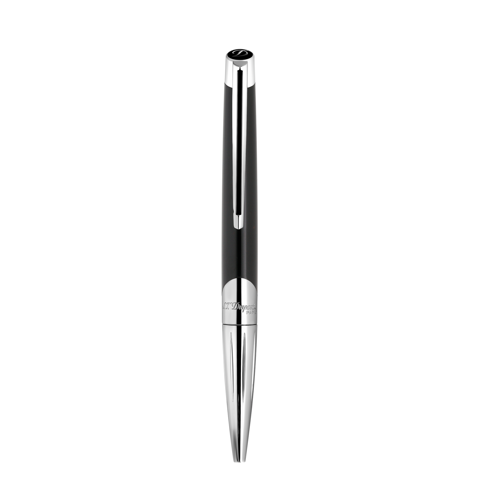 S.T. Dupont Defi Millennium Ballpoint Pen Shiny Silver Black