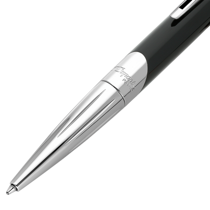 S.T. Dupont Defi Millennium Ballpoint Pen Shiny Silver Black — alternate view