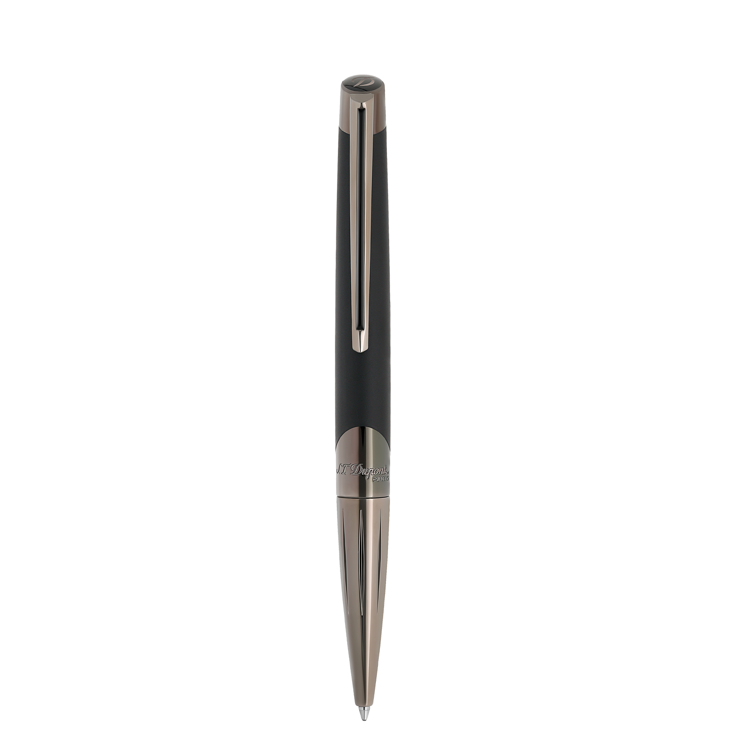 S.T. Dupont Defi Millennium Ballpoint Pen Gun Metal — angle view