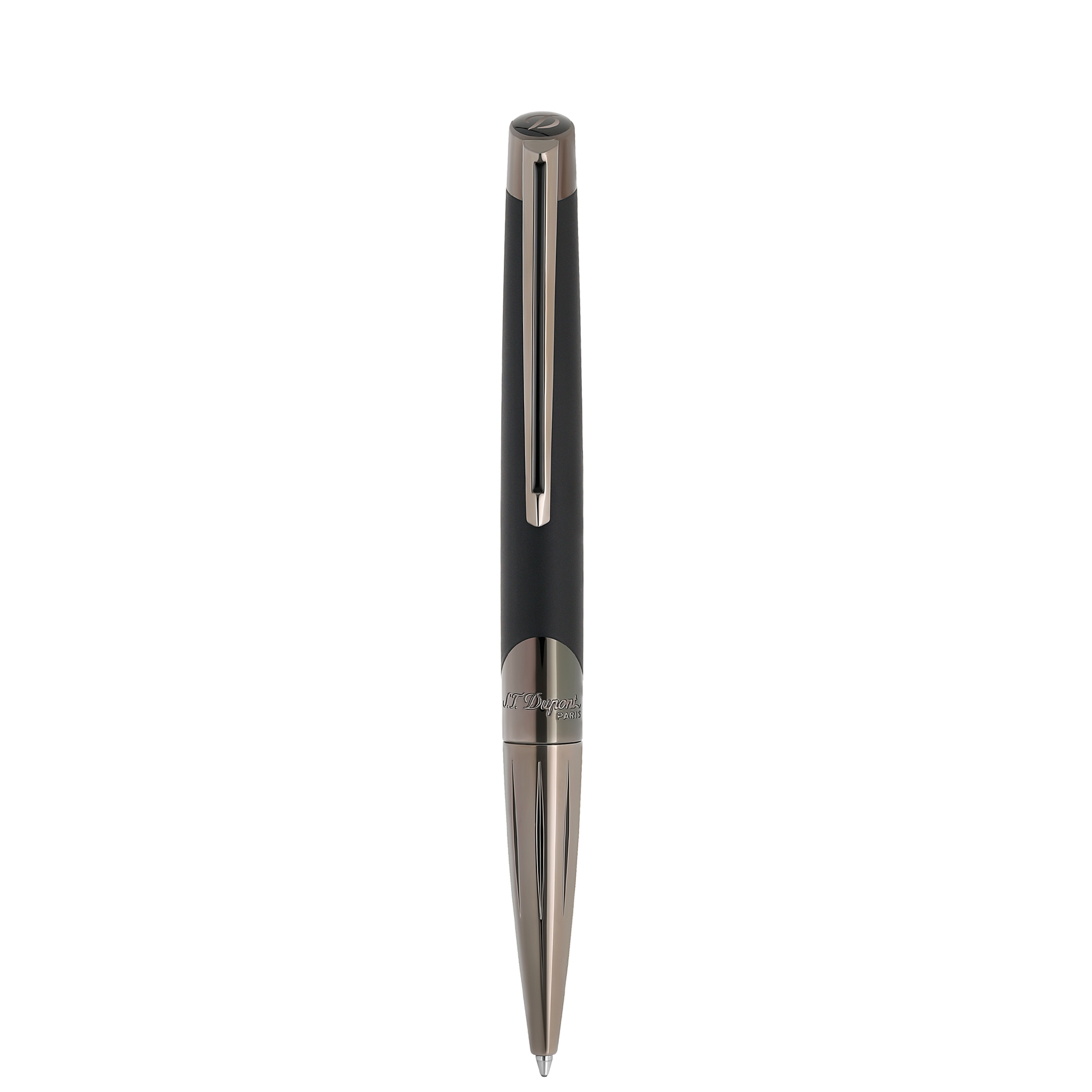 S.T. Dupont Defi Millennium Ballpoint Pen Gun Metal — angle view