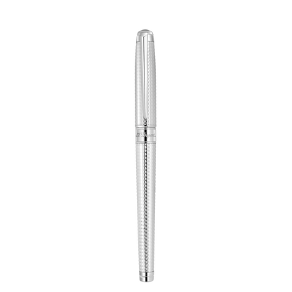 S.T. Dupont Medium D Fountain Pen Diamhead Palladium — angle view