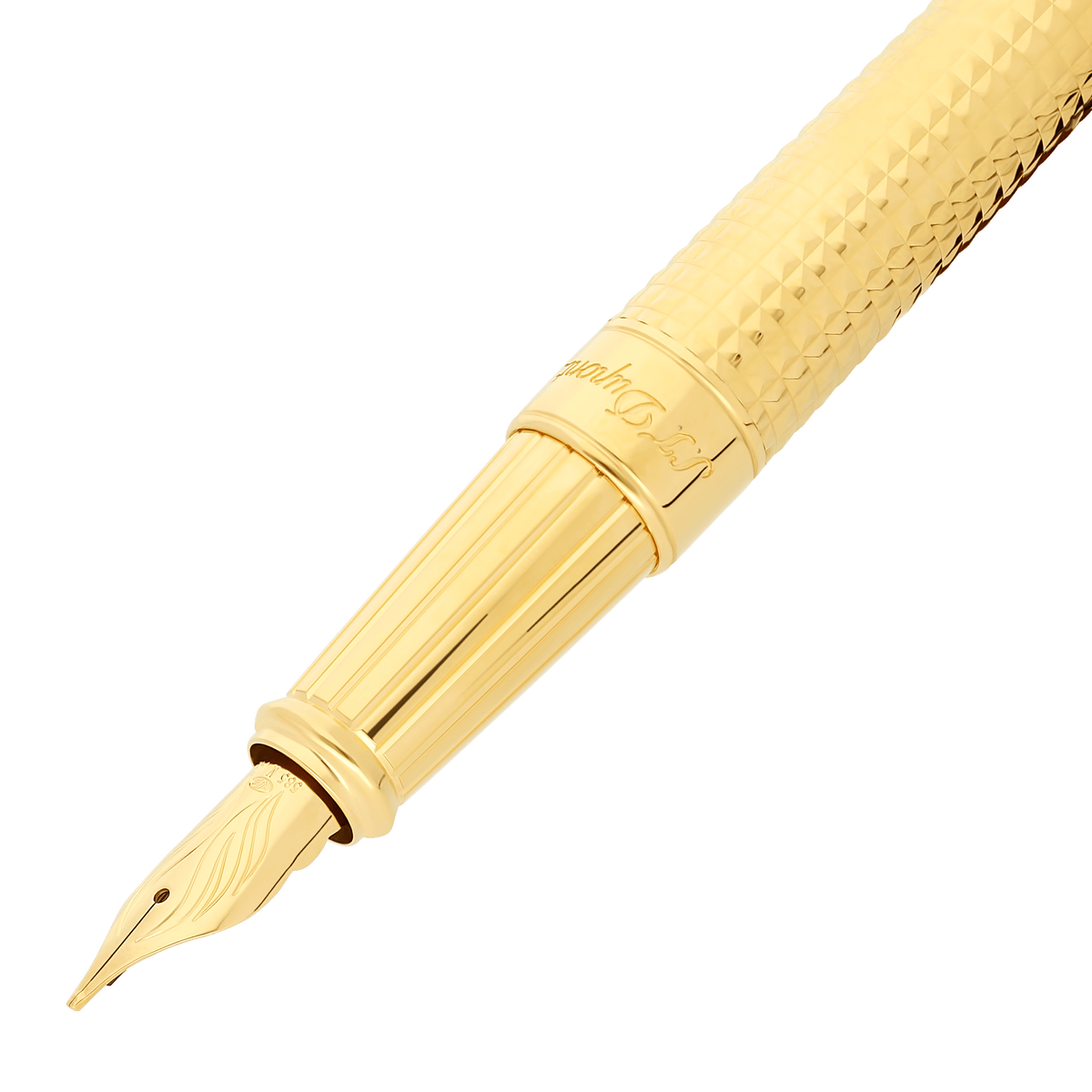 Stylo plume S.T. Dupont grand D pointe de diamant or 3N — autre vue