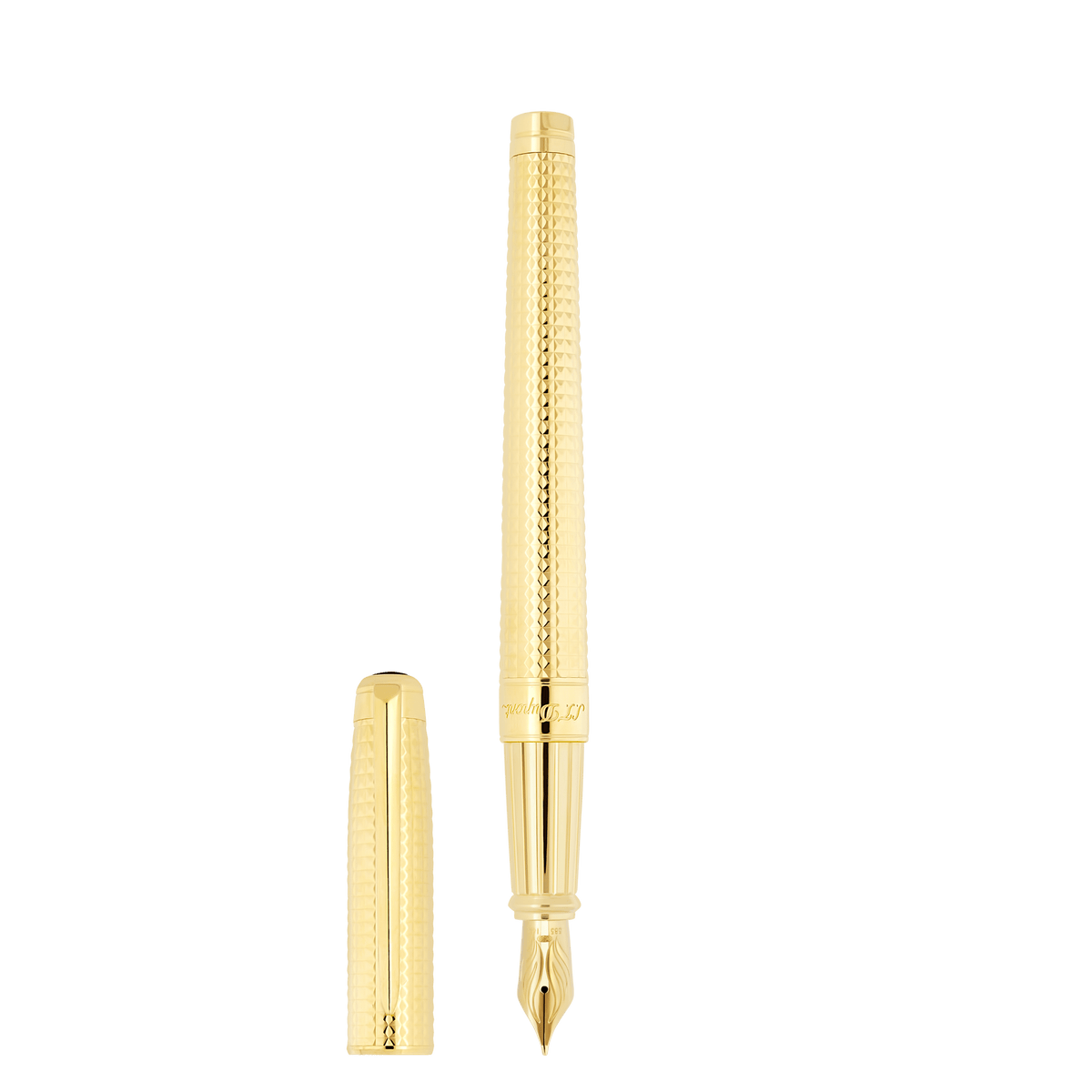 Stylo plume S.T. Dupont grand D pointe de diamant or 3N