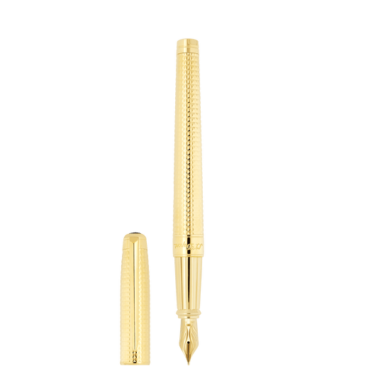 Stylo plume S.T. Dupont grand D pointe de diamant or 3N