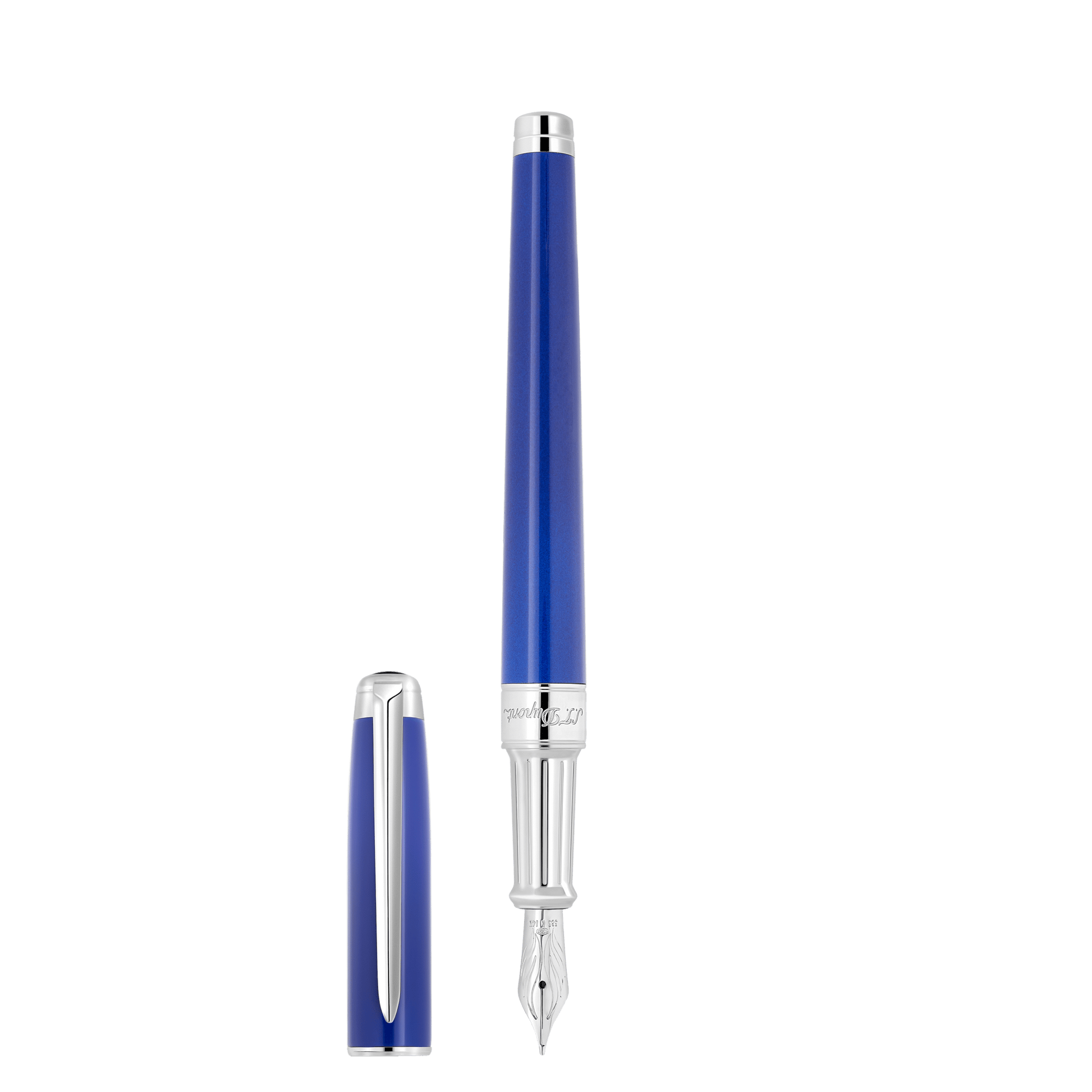S.T. Dupont LINE D ETERNITY - MEDIUM FOUNTAIN PEN SAPPHIRE PALLADIUM — official product image