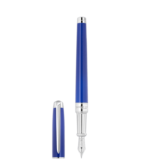 S.T. Dupont LINE D ETERNITY - MEDIUM FOUNTAIN PEN SAPPHIRE PALLADIUM — official product image