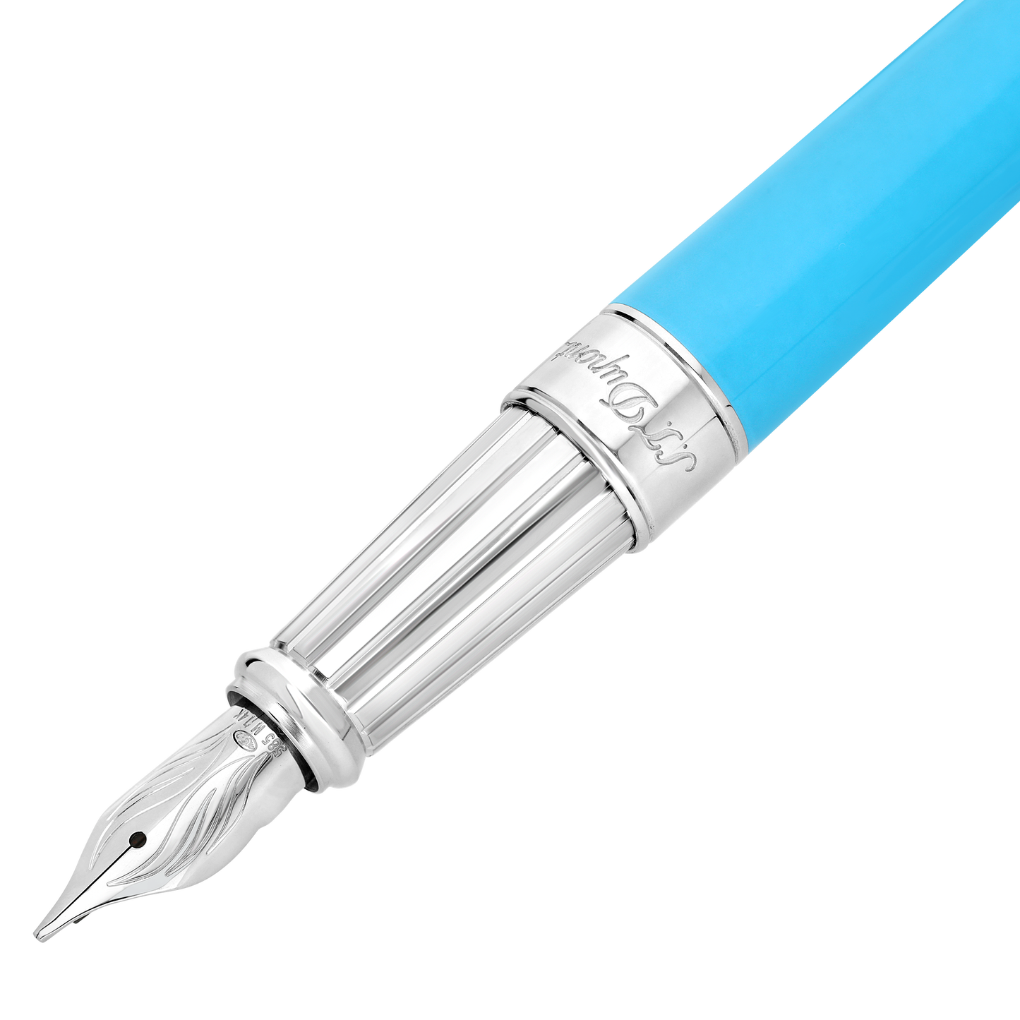 S.T. Dupont Line D Eternity large fountain pen turquoise palladium, ref. 420017L