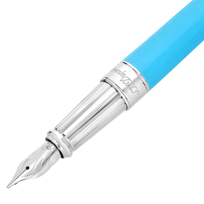 S.T. Dupont Line D Eternity large fountain pen turquoise palladium, ref. 420017L