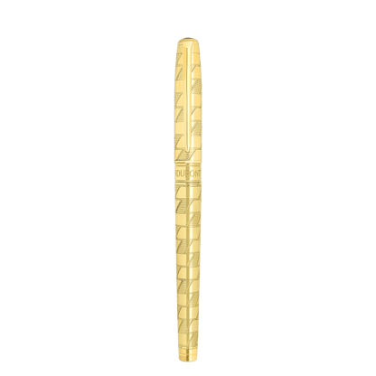 S.T. Dupont Medium D Fountain Pen 1872 Yellow Gold — angle view