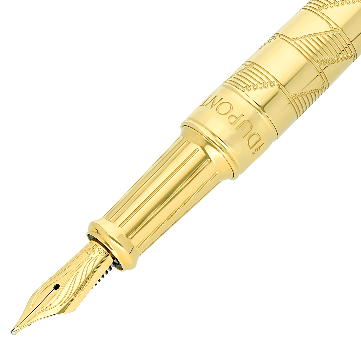 S.T. Dupont Medium D Fountain Pen 1872 Yellow Gold — alternate view