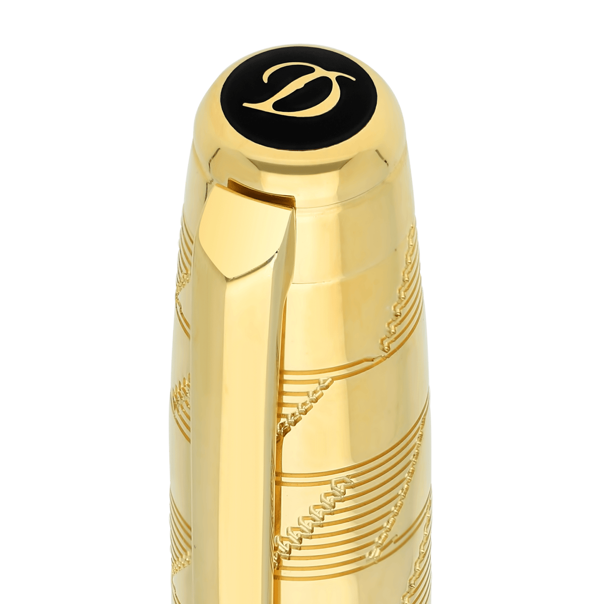 S.T. Dupont Medium D Fountain Pen 1872 Yellow Gold — detail view