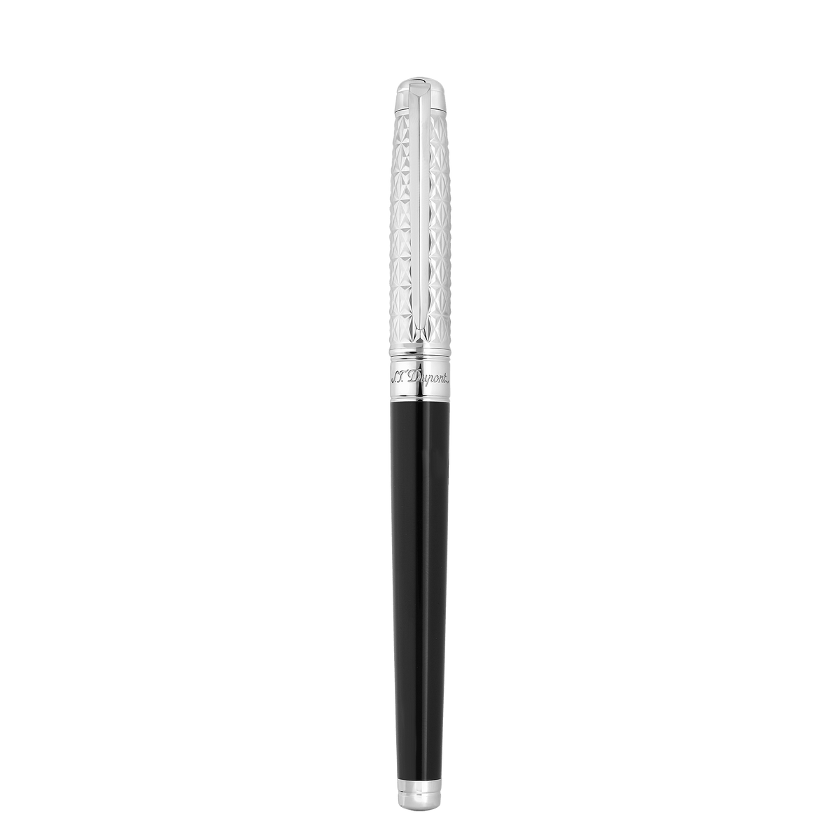 S.T. Dupont Medium D Fountain Pen X Black Palladium — angle view