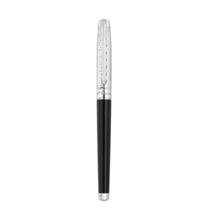 S.T. Dupont Medium D Fountain Pen X Black Palladium — angle view