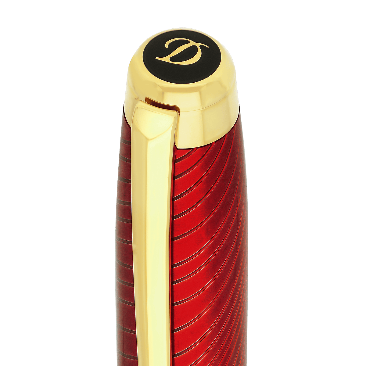 S.T. Dupont Line D Eternity - grand stylo plume nouvel un chinois Horse rouge / or jaune — vue de détail