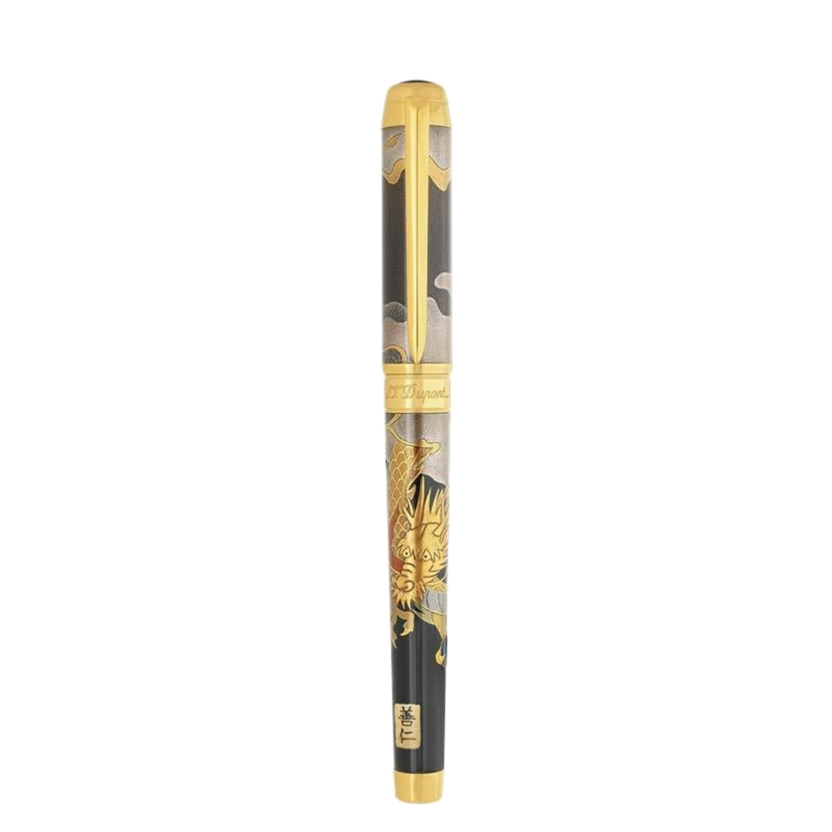 S.T. Dupont Xl D Eternity Fountain Pen Maki-E Dragon — angle view