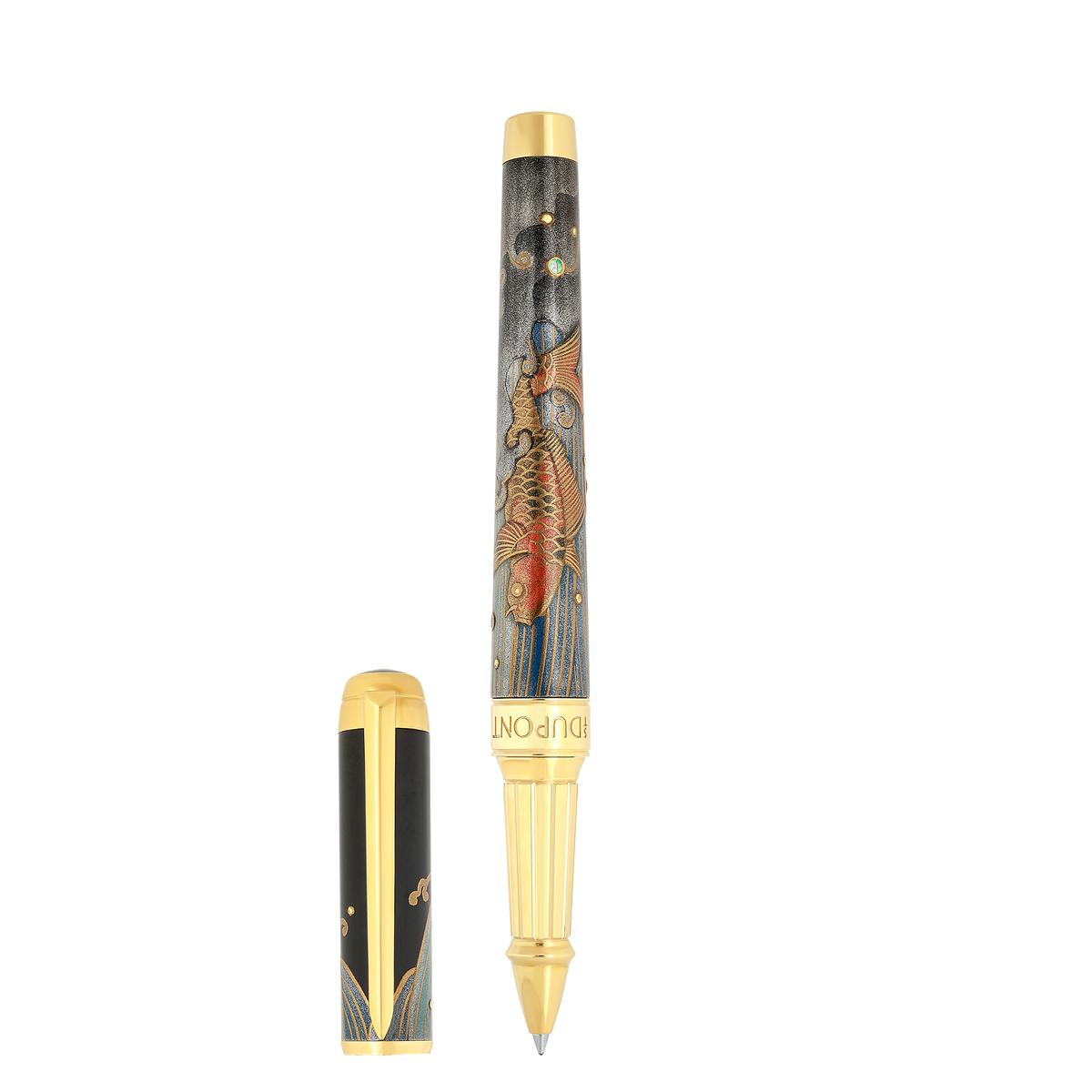 S.T. Dupont Xl D Eternity Multifunction Pen Maki-E Toryumon — angle view