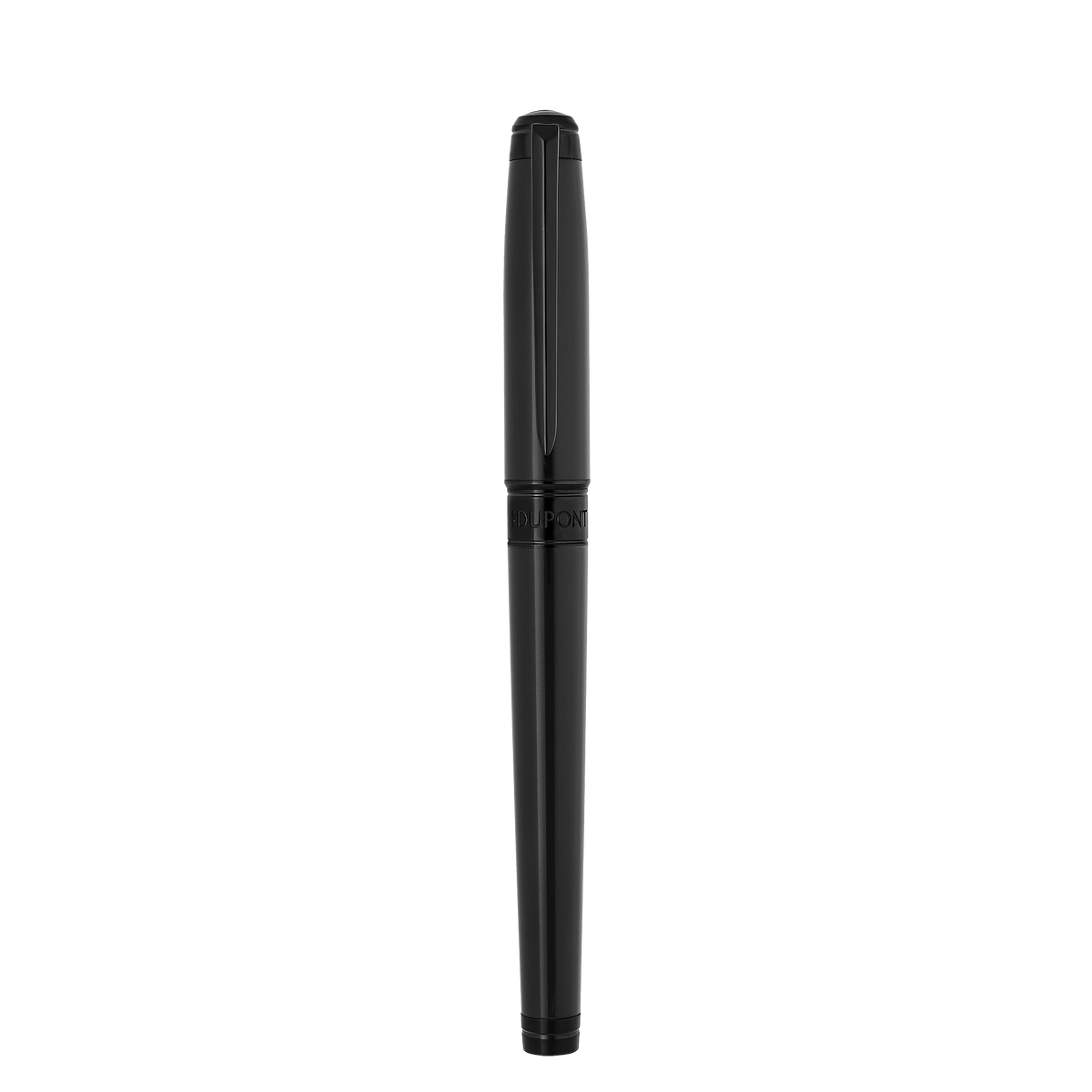 Stylo plume S.T. Dupont D laque noir soyeux — vue de trois quarts