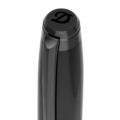 Stylo plume S.T. Dupont D laque noir soyeux — vue de détail