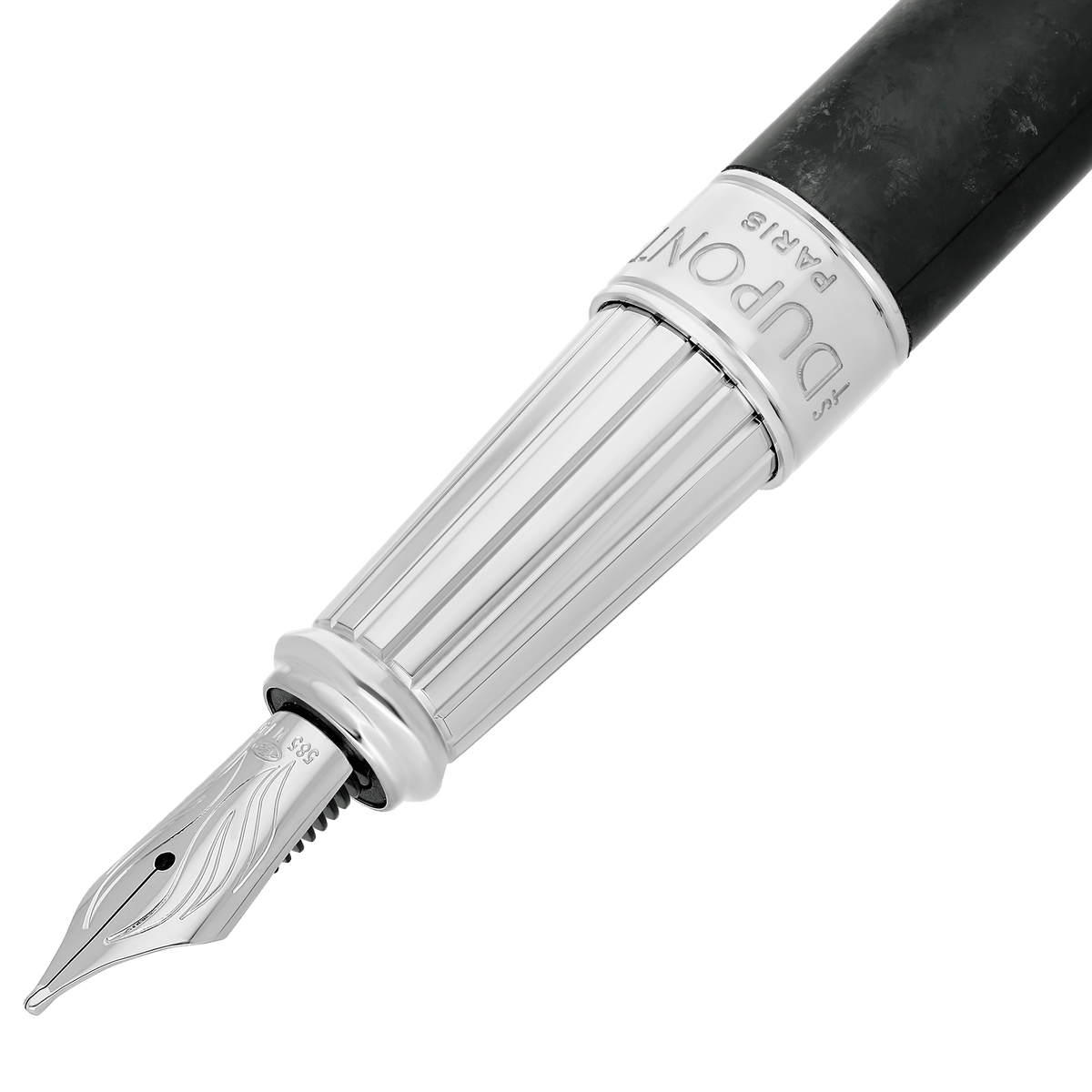 S.T. Dupont Medium D Eternity Fountain Pen Popote Black Palladium — alternate view