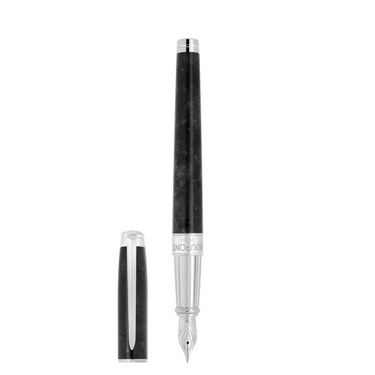 S.T. Dupont Medium D Eternity Fountain Pen Popote Black Palladium