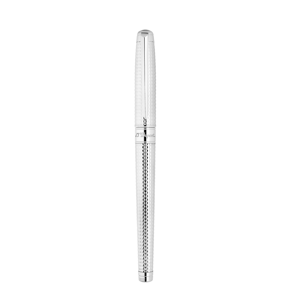 S.T. Dupont Medium D Rollerball Pen Diamhead Palladium — angle view