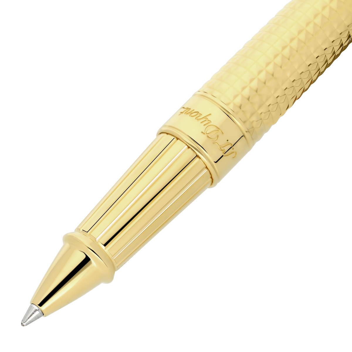 S.T. Dupont Large D Rollerball Pen Diamond Head Gold 3N — alternate view