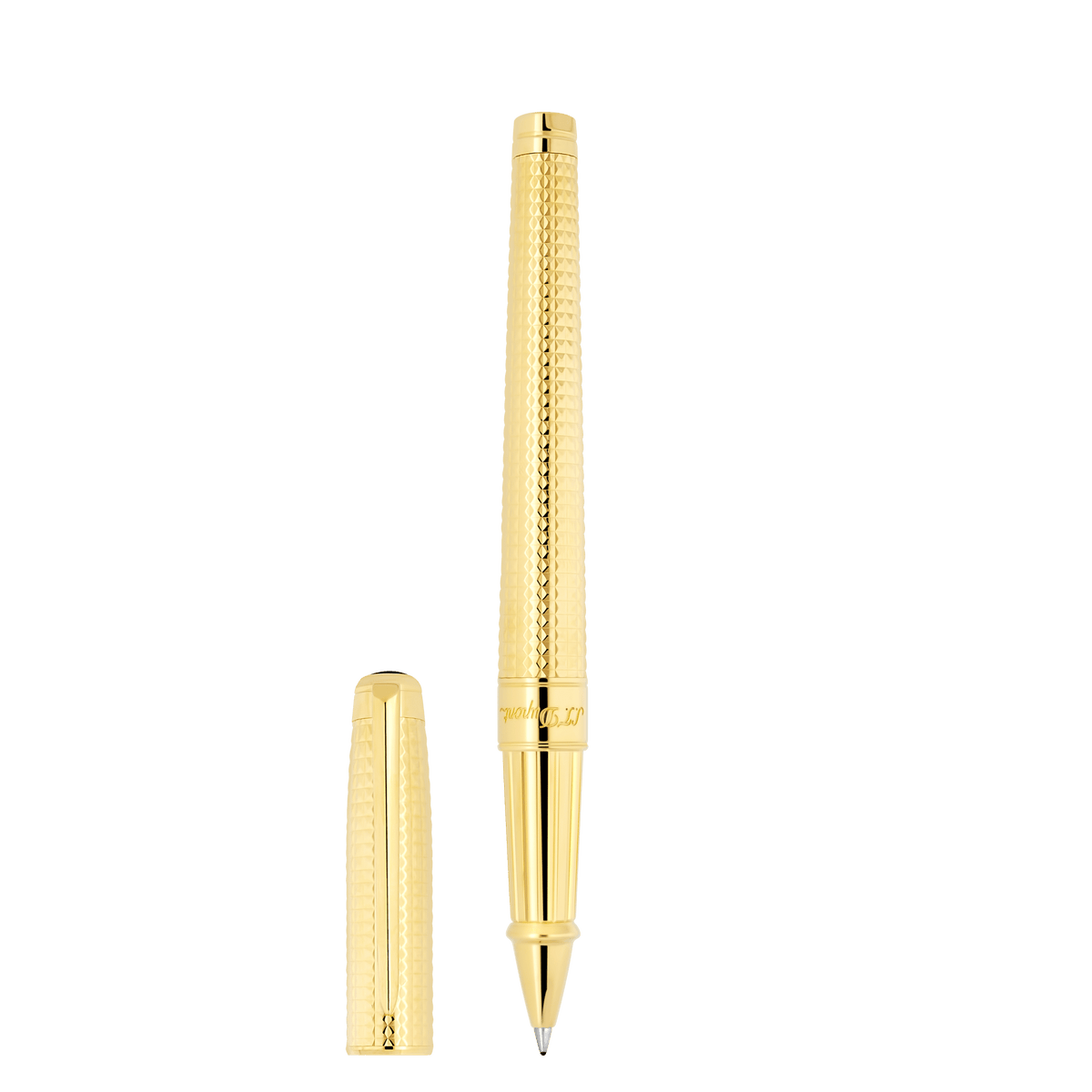 S.T. Dupont Large D Rollerball Pen Diamond Head Gold 3N