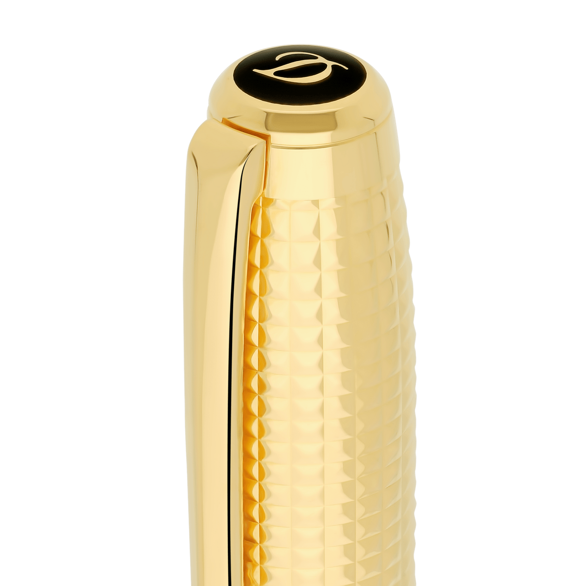 S.T. Dupont Large D Rollerball Pen Diamond Head Gold 3N — detail view