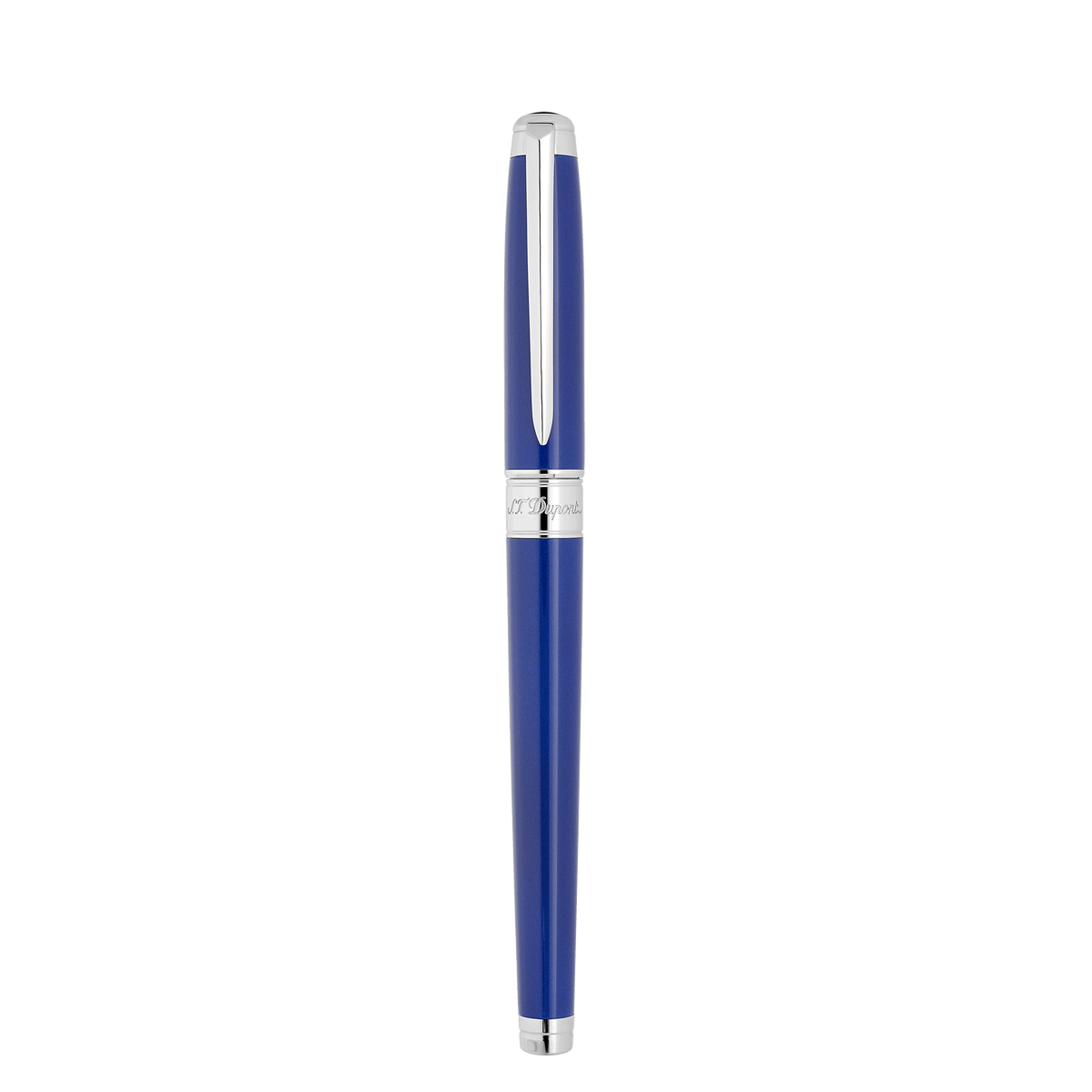 S.T. Dupont Medium D Rollerball Pen Sapphire Palladium — angle view