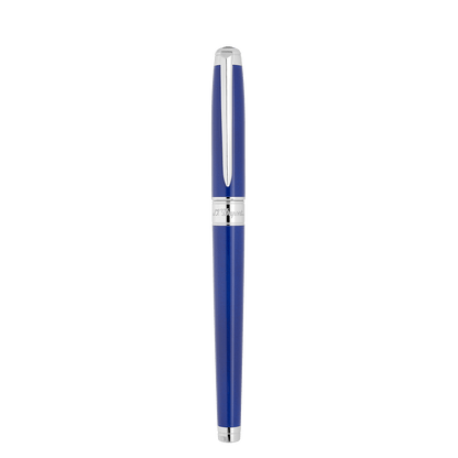 S.T. Dupont Medium D Rollerball Pen Sapphire Palladium — angle view