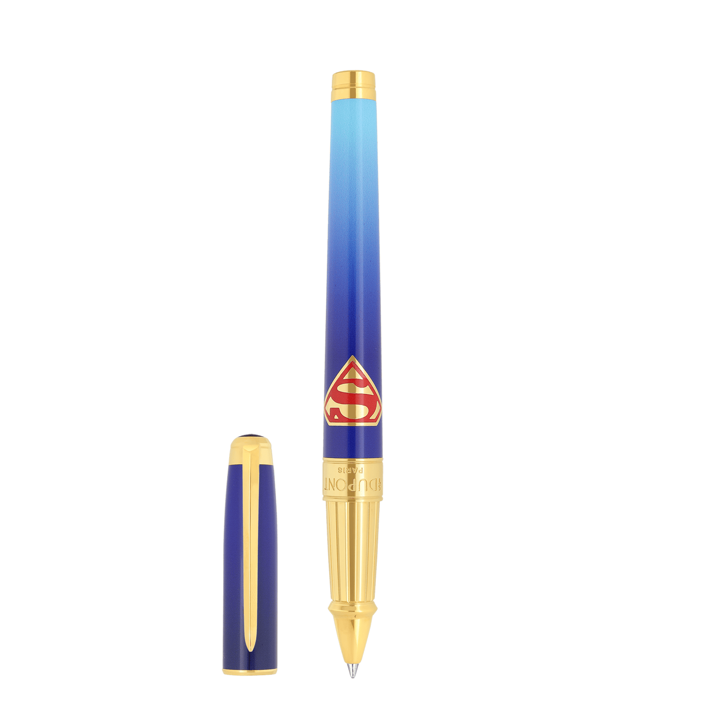 S.T. Dupont LINE D ETERNITY - LARGE ROLLERBALL PEN SUPERMAN DC YELLOW GOLD — official product image