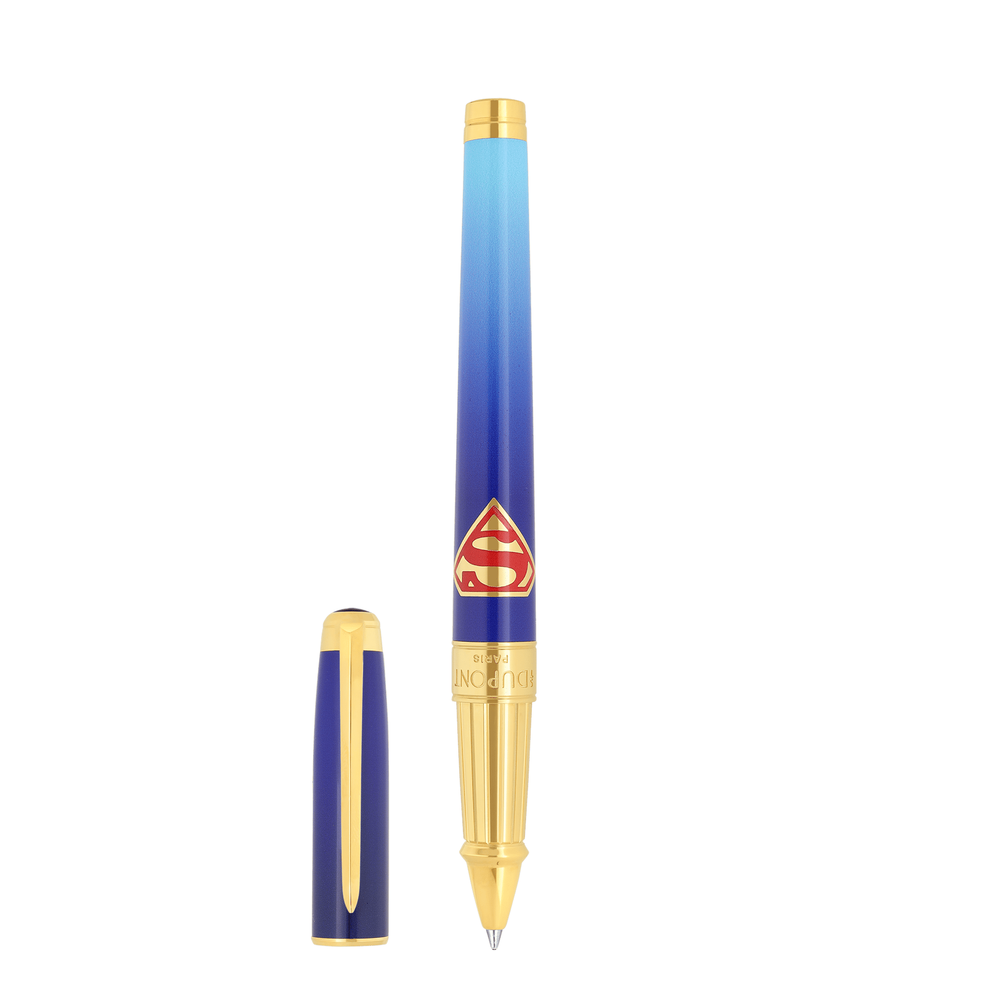 S.T. Dupont LINE D ETERNITY - LARGE ROLLERBALL PEN SUPERMAN DC YELLOW GOLD — official product image