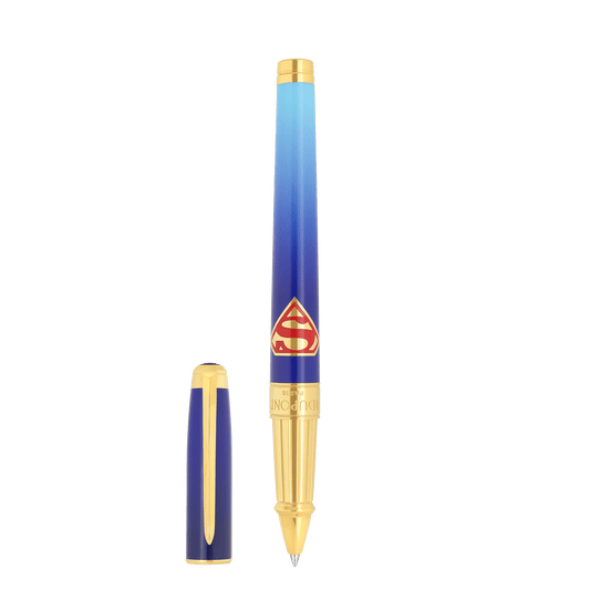 S.T. Dupont LINE D ETERNITY - LARGE ROLLERBALL PEN SUPERMAN DC YELLOW GOLD — official product image