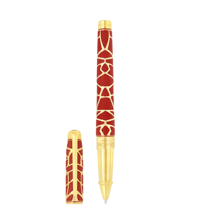 S.T. Dupont Line D Eternity - Large Rollerball Pen Orlinski Red Lacquer / Gold 1N — angle view